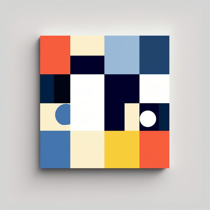 GENERICO - Cuadro Minimalista Patrón Arte Creativa Obra 90x90 Cm