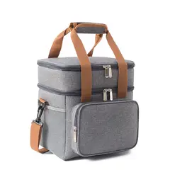 TIOZONEY - Bolsa Del Almuerzo bicapa Gris