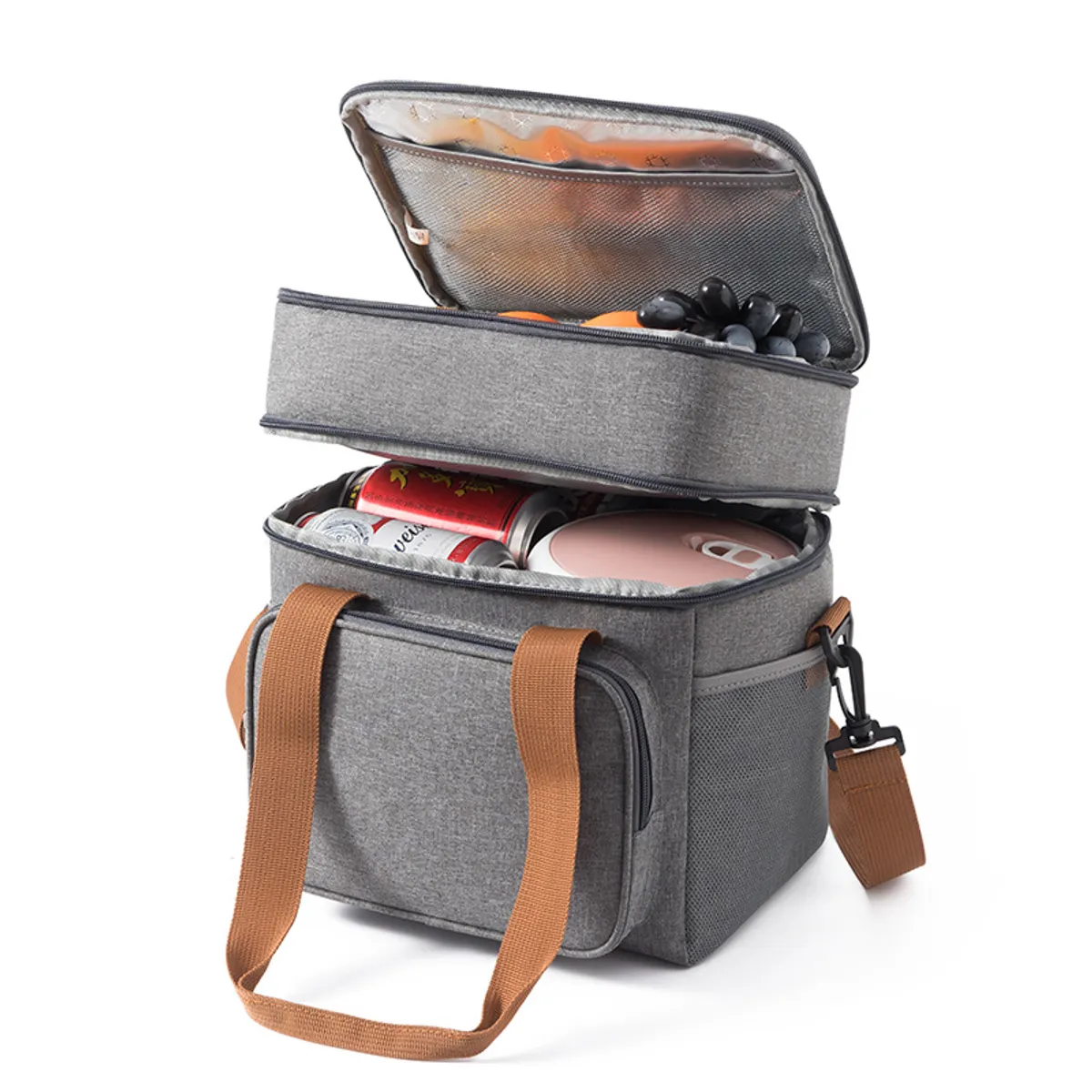 TIOZONEY - Bolsa Del Almuerzo bicapa Gris