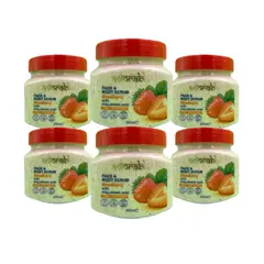 ADORABLE - Pack 6 Exfoliantes Frutilla&Ácido Hialurónico 300ml