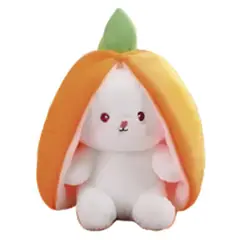GENERICO - Conejo Peluche Trasnformable - Salmon - Zanahoria