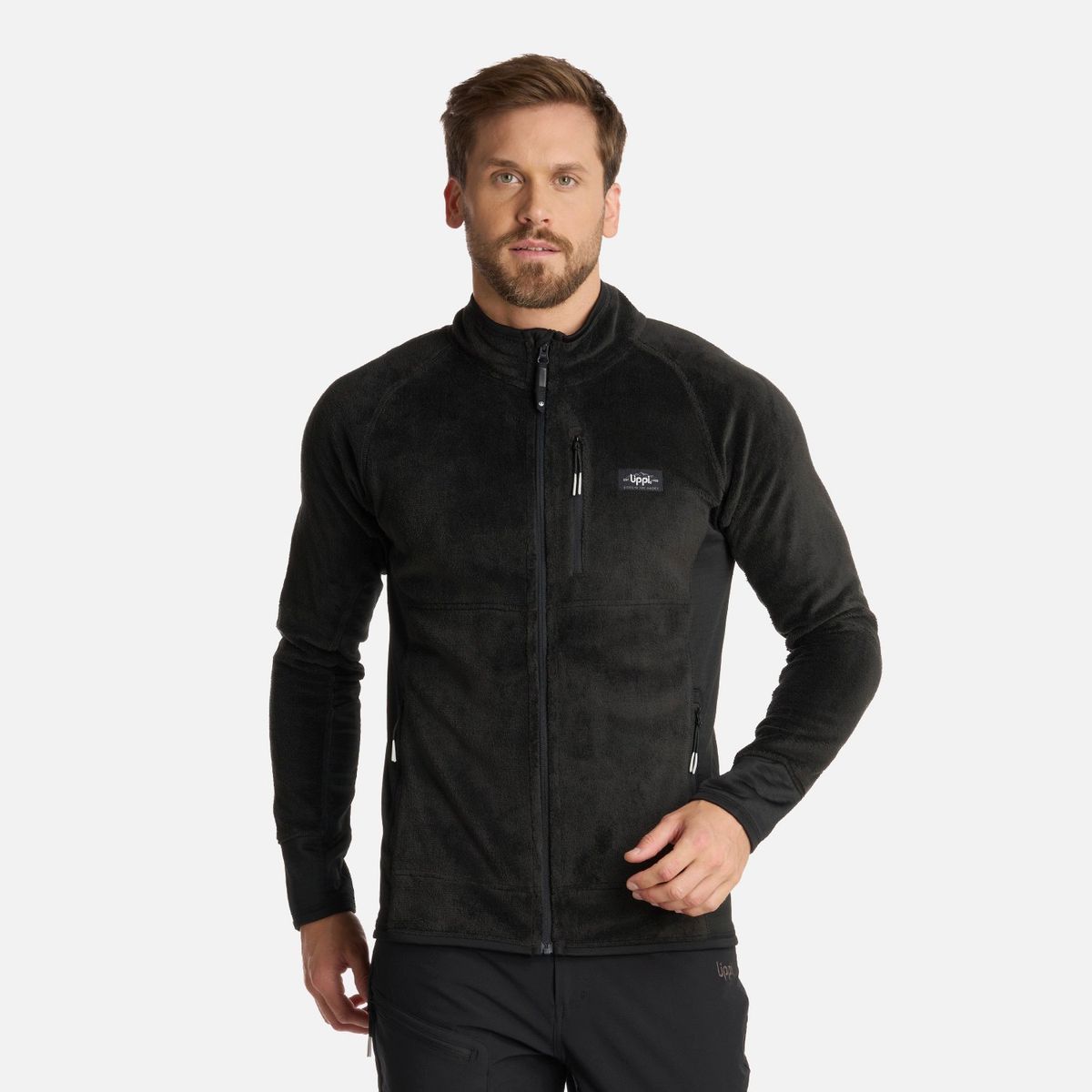 LIPPI - Polar Hombre Numan Shaggy-Pro Jacket Negro Lippi