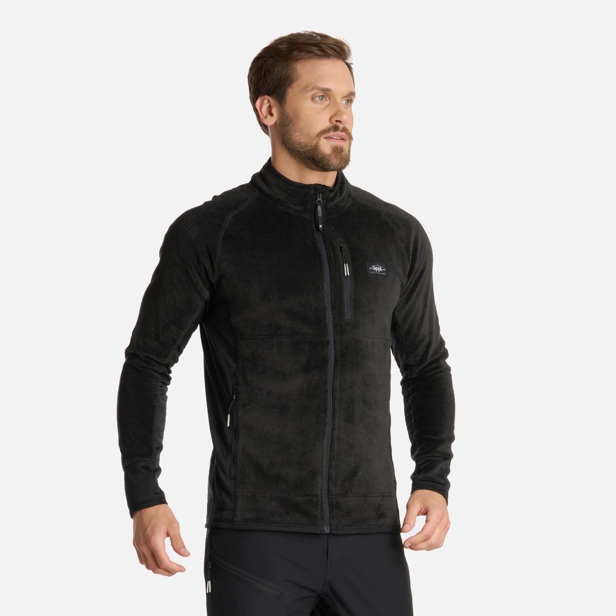 LIPPI - Polar Hombre Numan Shaggy-Pro Jacket Negro Lippi