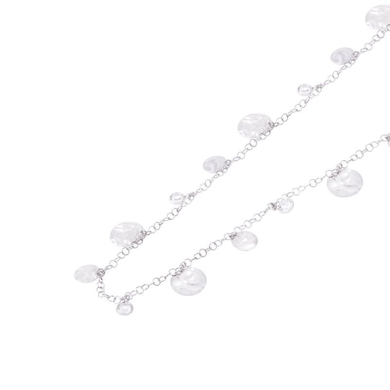 JB JOYAS BARON - Collar de Plata Esterlina 925 Circonita y Medallones Colgantes