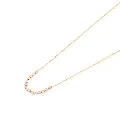 JB JOYAS BARON - Collar de Oro Amarillo 18kt Tricolor con Esferas Centricas