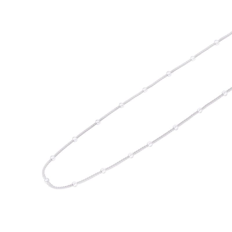 JB JOYAS BARON - Cadena de Plata Esterlina 925 Diseño Serpiente con Esferas