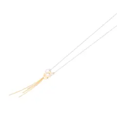 JB JOYAS BARON - Collar de Plata Esterlina 925 Argollas Bicolor Revestido en Oro 18kt