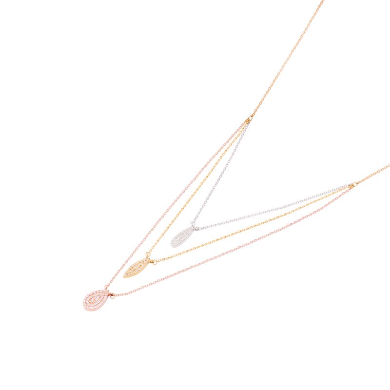 JB JOYAS BARON - Collar de Oro 18kt Multicolor Diamante de 16pts
