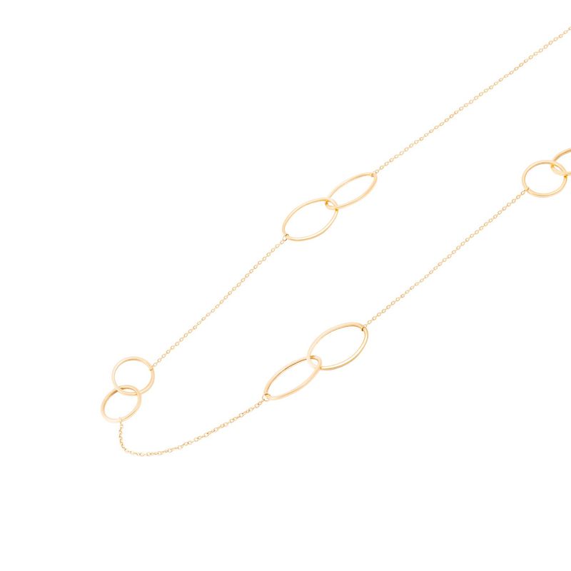 JB JOYAS BARON - Collar de Oro Amarillo 18kt Argollas Entrelazadas