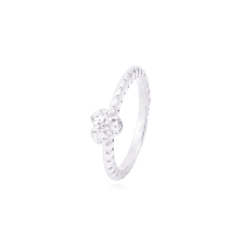 JB JOYAS BARON - Anillo de Plata Esterlina 925 Circonitas Brillantes Central 2mm