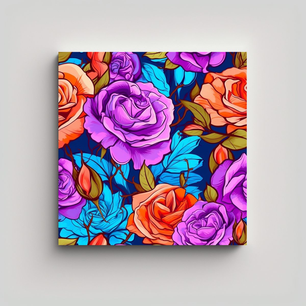 GENERICO - Vida Jibbity Flores De Verano Brillantes Arte 60x60 Cm