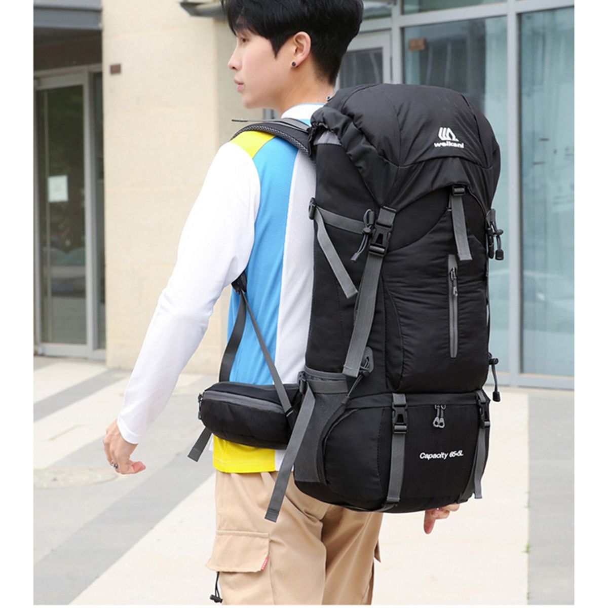 TIOZONEY - Mochila Impermeable 70L Para Camping Trekking Y Viajes