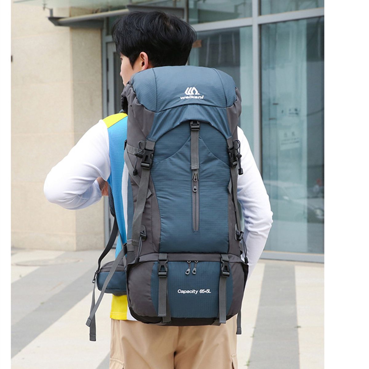 TIOZONEY - Mochila Impermeable 70L Para Camping Trekking Y Viajes