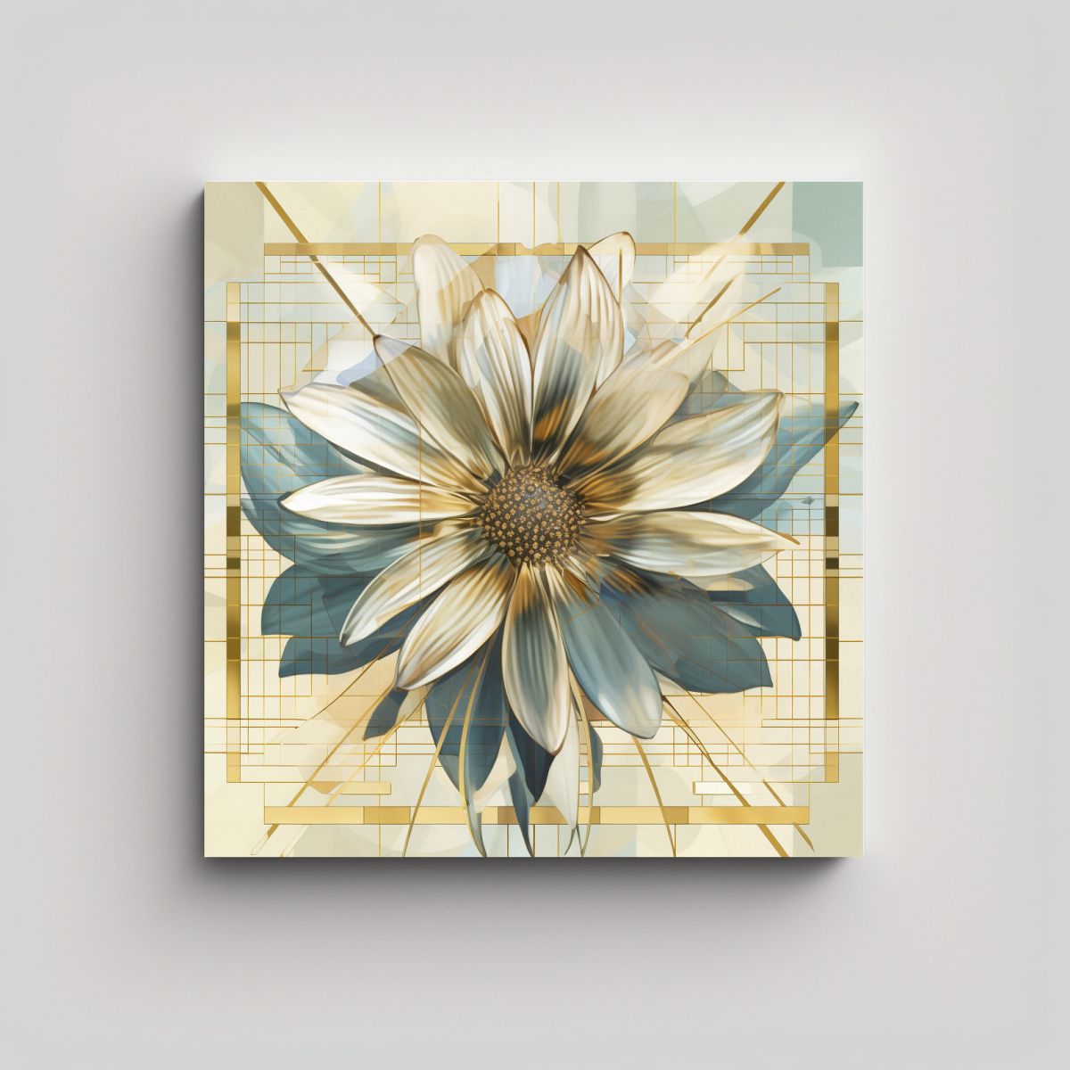 GENERICO - Visión Futurista Daisy Metálica Decorativo 90x90 Cm