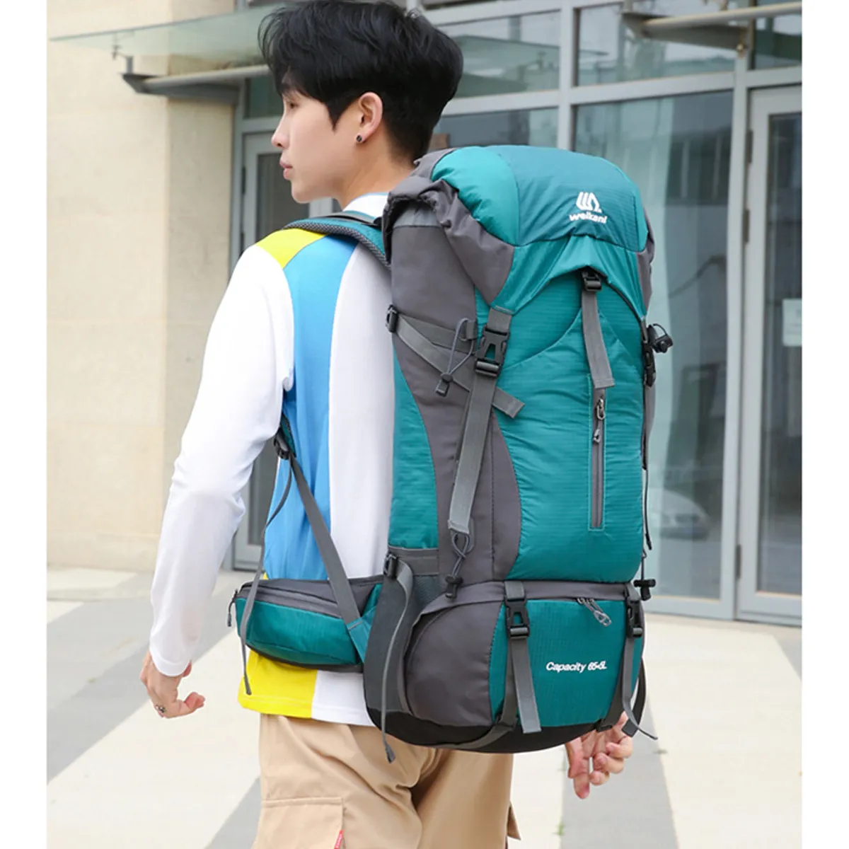 TIOZONEY - Mochila Impermeable 70L Para Camping Trekking Y Viajes