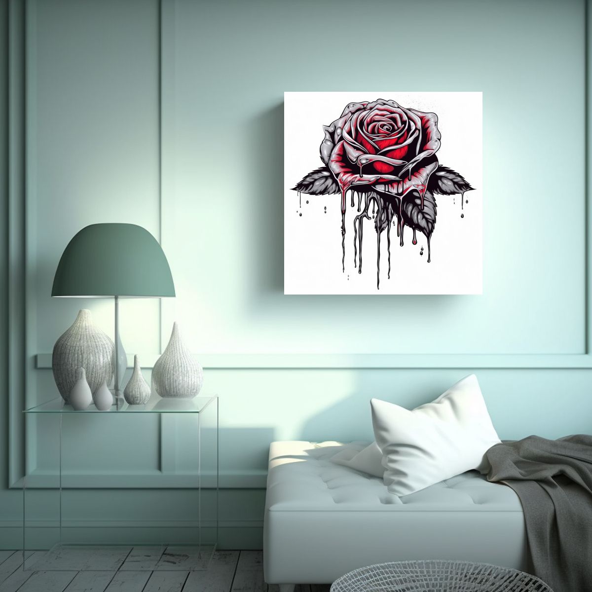 GENERICO - Arte Abstracto Oscuro Sticker Vectorial Estilo 70x70 Cm