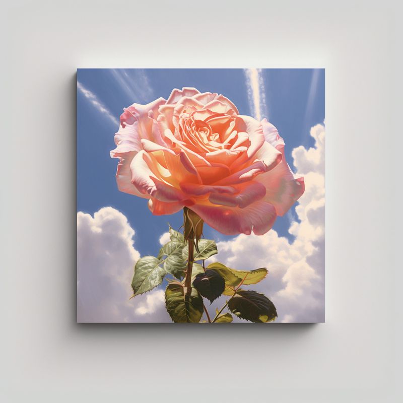 GENERICO - Majestuosas Rosas Galería Estilo Cuadro Día De 80x80 Cm