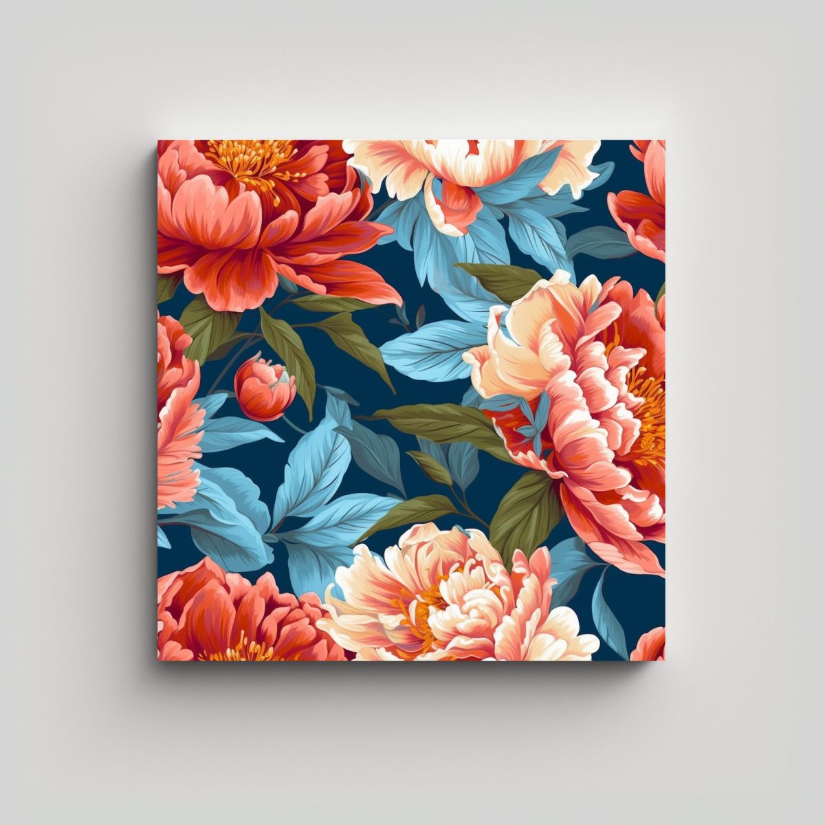 GENERICO - Jibbity Peony Flower Lienzo Verano Brillo 50x50 Cm