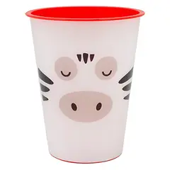 KEEP - Vasos PP 450ml Diseño Cebra Reutilizables Kido - SC