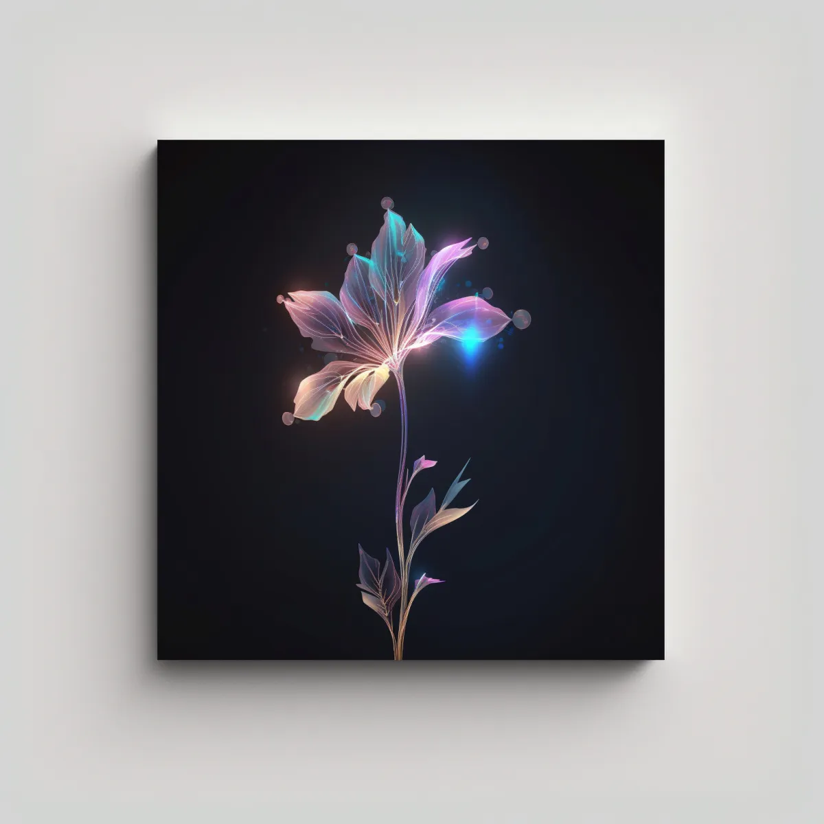 GENERICO - Bello Cuadro Mágico De Flores Exóticas Con 70x70 Cm