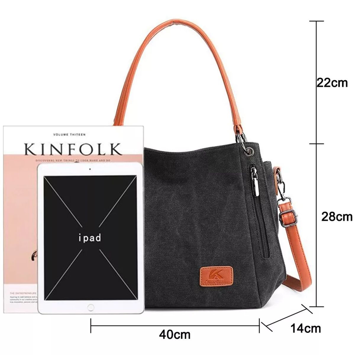 TIOZONEY - Bolso Multifuncional De Lona De Gran Capacidad Para Mujer