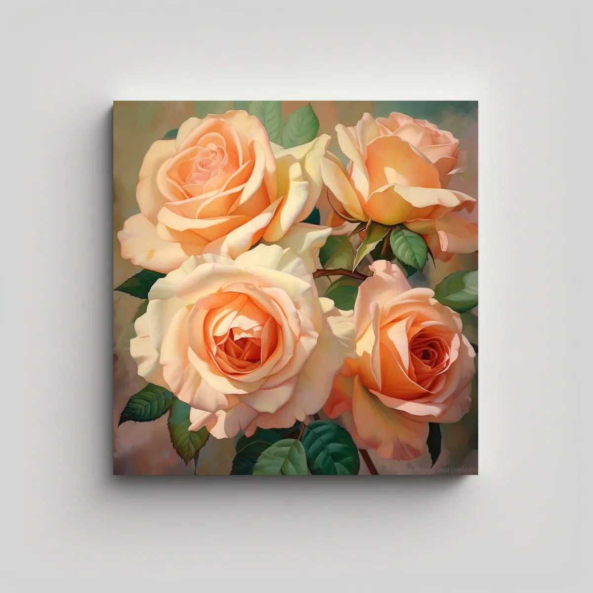 GENERICO - Cuadro Decorativo Conceptual En Pastel Beige 50x50 Cm
