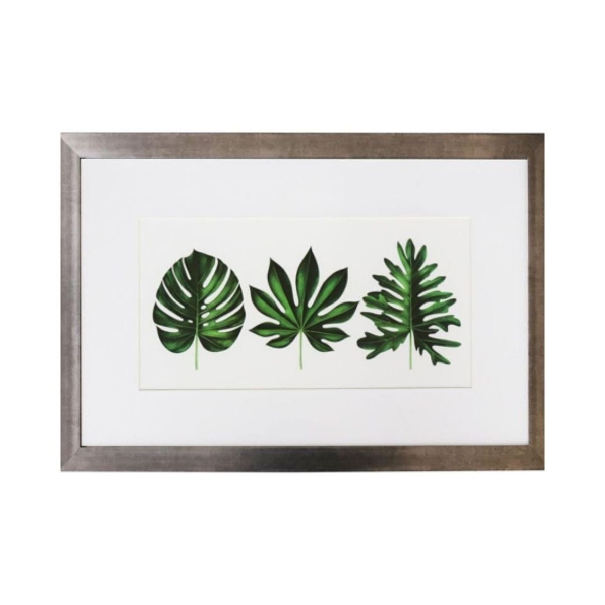 RONDA - Cuadro de 3 hojas verdes 40x60