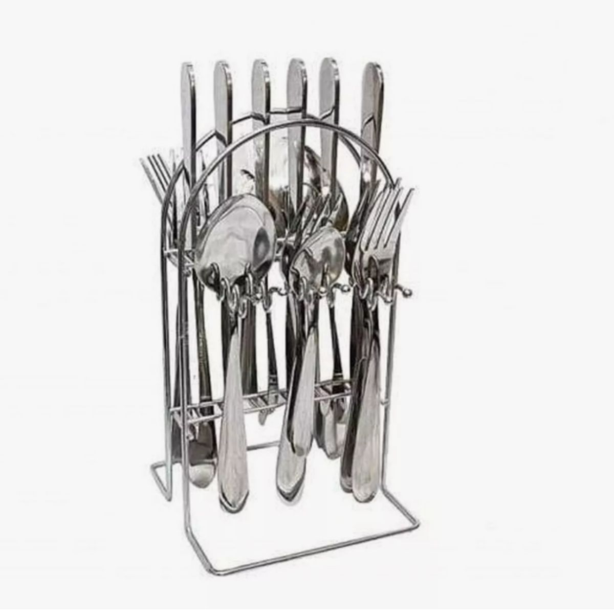 GENERICO - Cubiertos 24 Piezas Acero Inoxidable - Set De Utensilios plateado