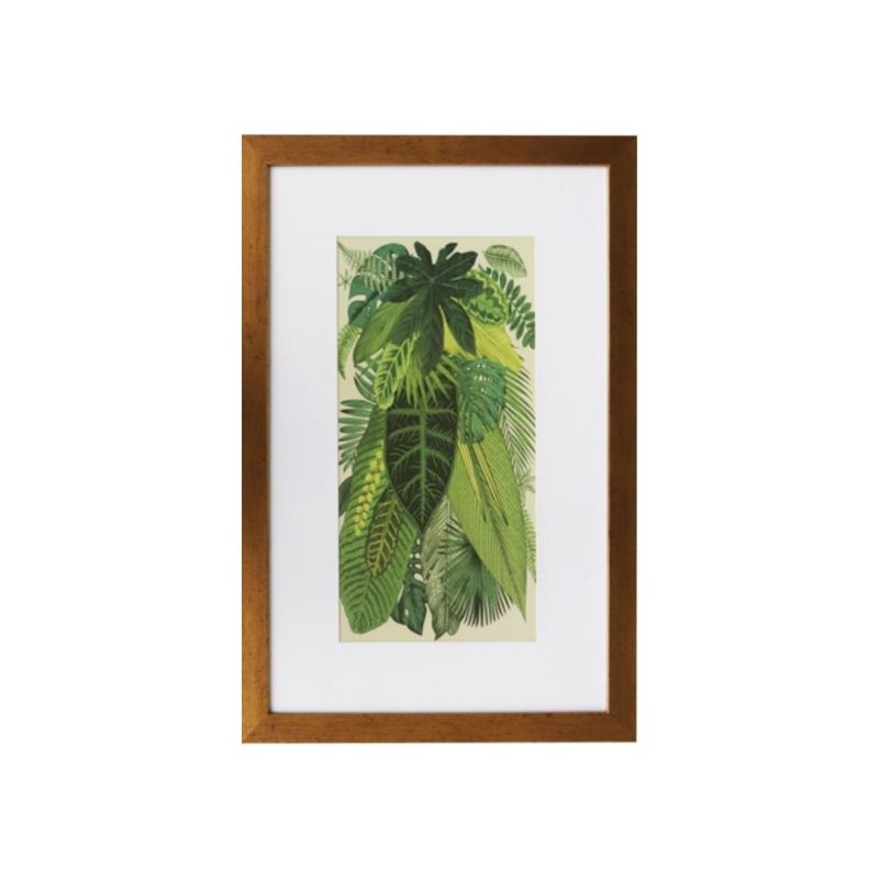 RONDA - Cuadro de hojas verdes minimalista y clásico para decoración 40x60