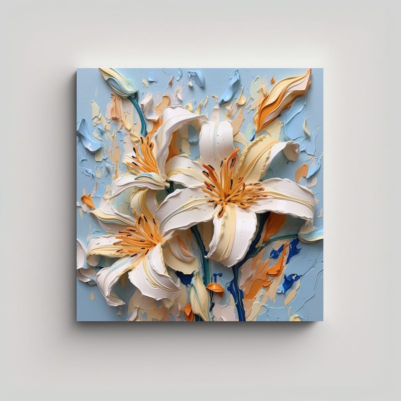 GENERICO - Expresividad Arte Conceptual 3DColorful Lily 90x90 Cm