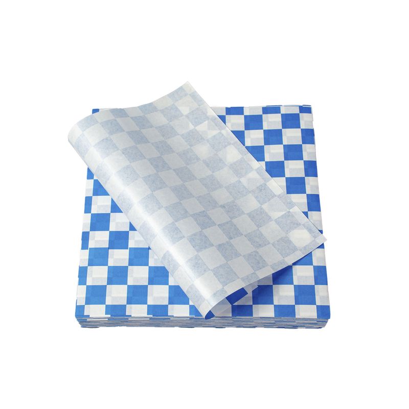 GENERICO - Papel Antigrasa Cuadros Azul 33x33cm 1 X 1000 Hojas