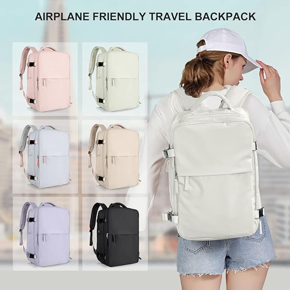 TIOZONEY - Mochila de viaje para mujeres hombros