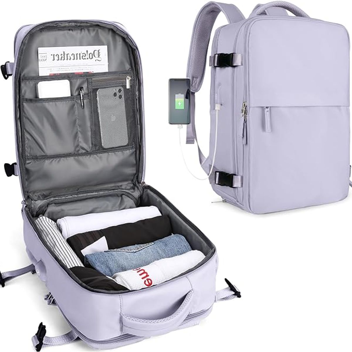 TIOZONEY - Mochila de viaje para mujeres hombros