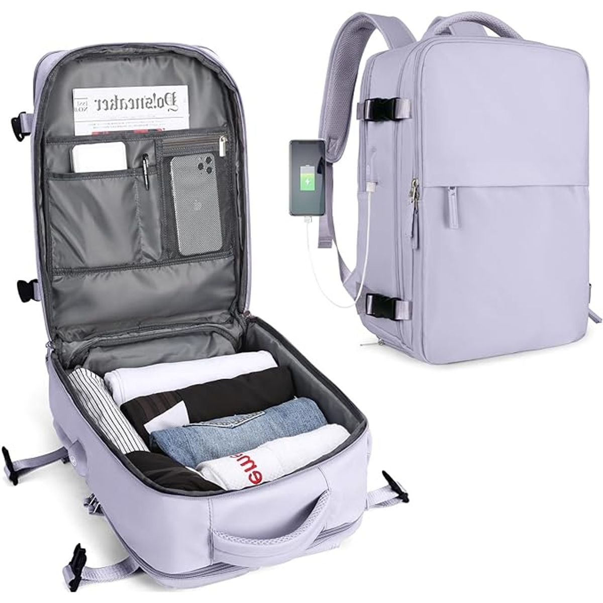 TIOZONEY - Mochila de viaje para mujeres hombros