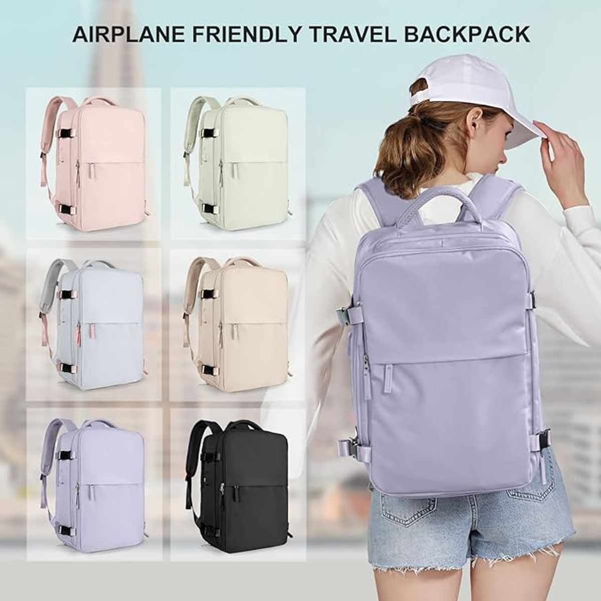 TIOZONEY - Mochila de viaje para mujeres hombros