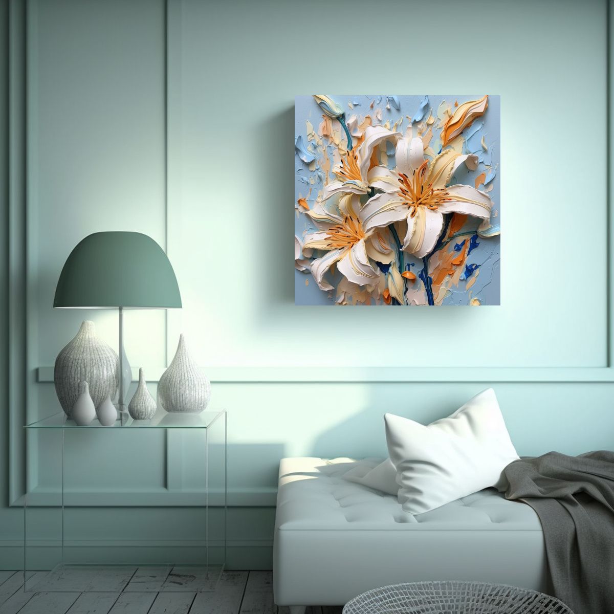 GENERICO - Expresividad Arte Conceptual 3DColorful Lily 50x50 Cm