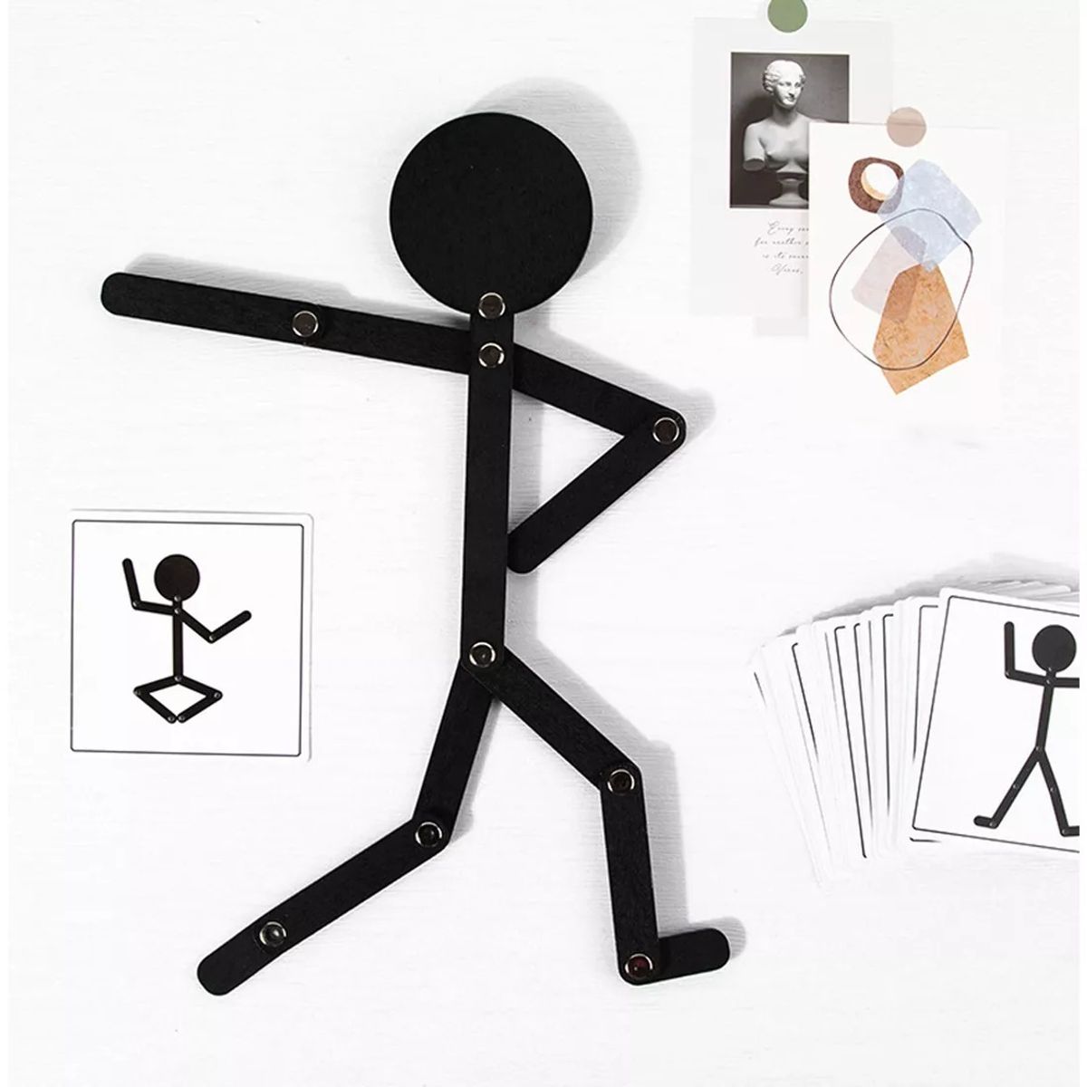 GENERICO - Wooden man Montessori Rompe Cabeza Figura