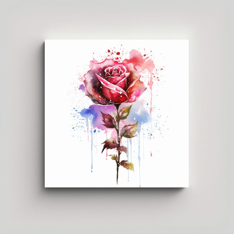 GENERICO - Belleza Natural Rosa Acuarela Inspiración 90x90 Cm