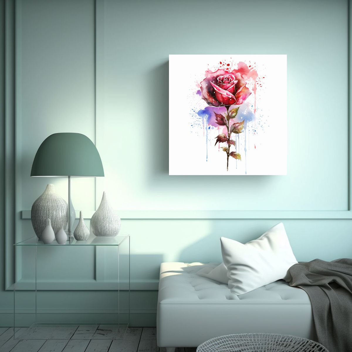 GENERICO - Belleza Natural Rosa Acuarela Inspiración 90x90 Cm