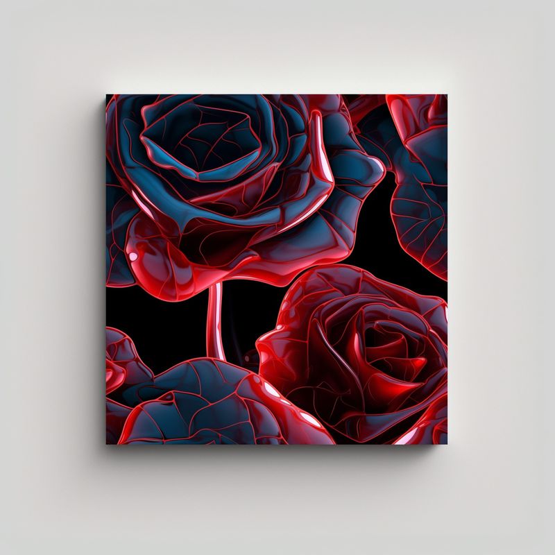 GENERICO - Canva Inspirador Espacio Estilo Glassmorph Rosa 50x50 Cm