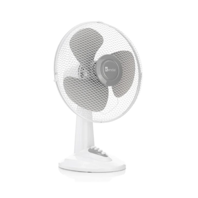 KENDA Ventilador De Mesa 12 Pulgadas 40W 3Vel Blanco KF-12D Kendal
