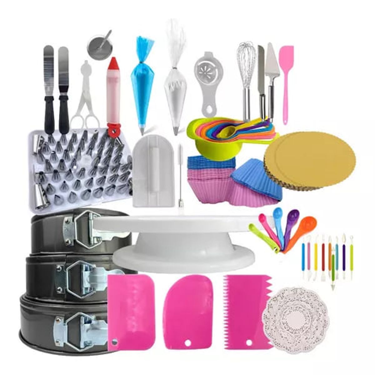 GENERICO - Kit Utensilios Repostería Manga Pastelera Boquillas 464 Pzas