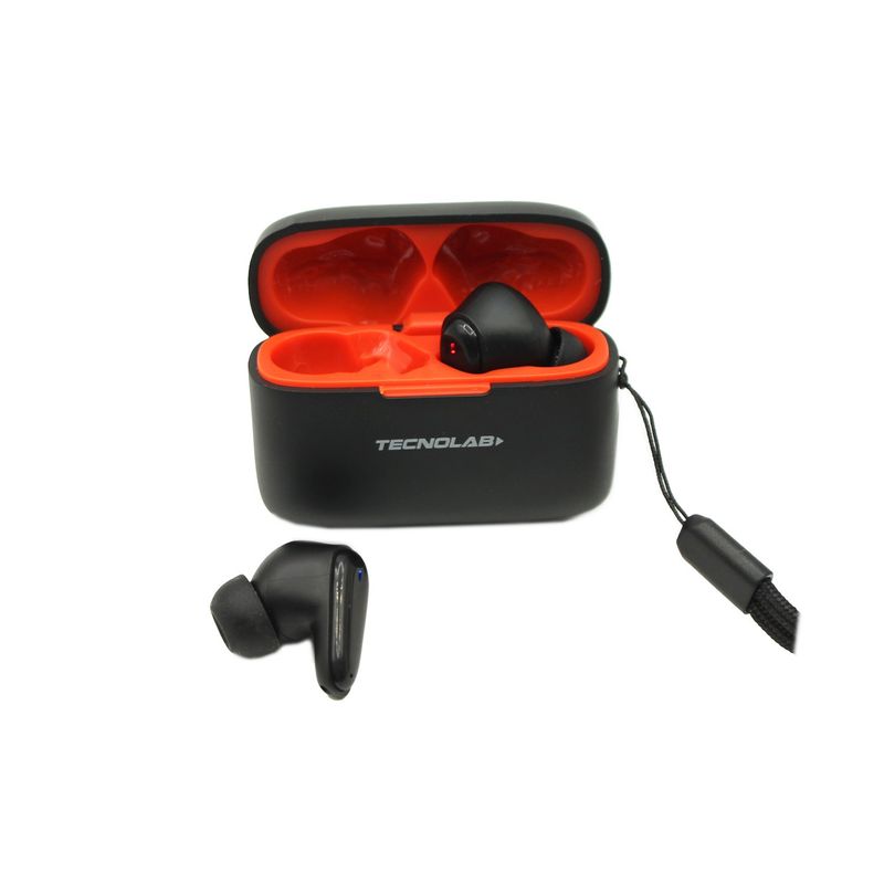 TECNOLAB - Audifonos Tecnolab inalambricos Bluetooth led TWS con correa Black