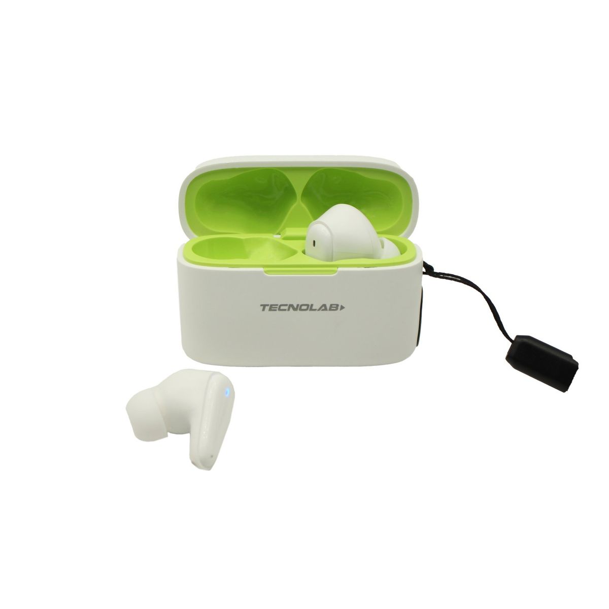 TECNOLAB - Audifonos Tecnolab inalambricos Bluetooth led TWS con correa White