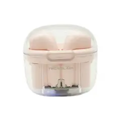 TECNOLAB - Audifonos inalambricos Bluetooth TWS caja transparente Pink