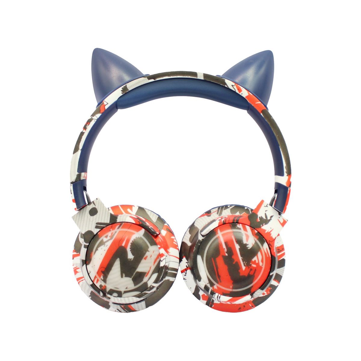 TECNOLAB - AUDIFONO BLUETOOTH TECNOLAB GATITO MIMETIZADO BLUE AND RED