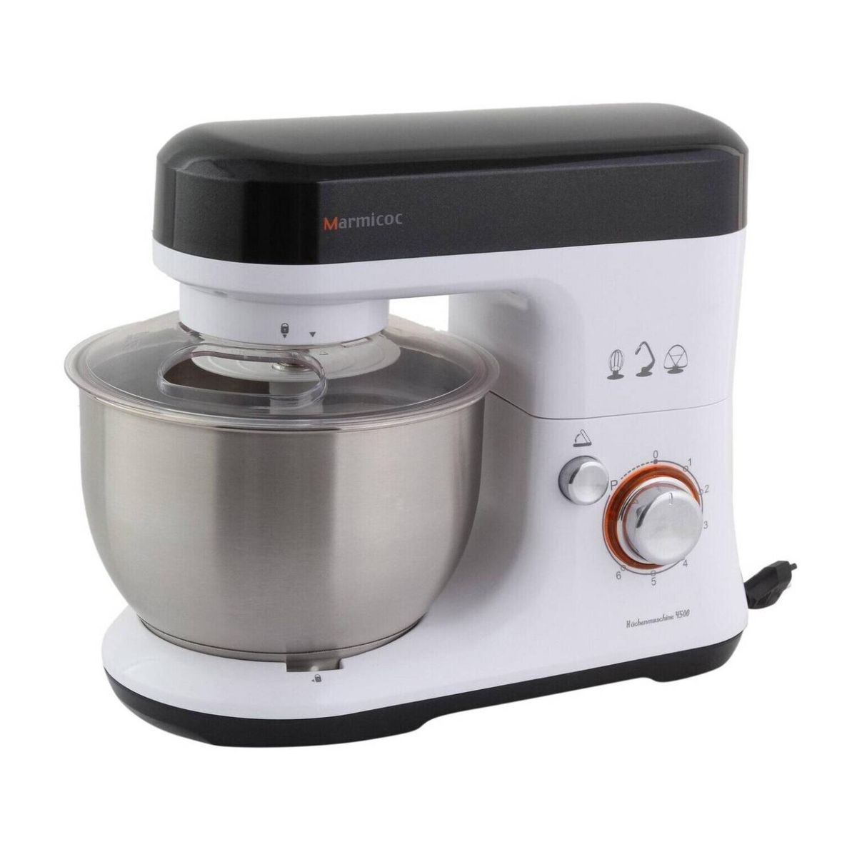 MARMICOC - Batidora De Pedestal Electrica 800W 4L 6Vel Blanco MA-4500 Marmicoc