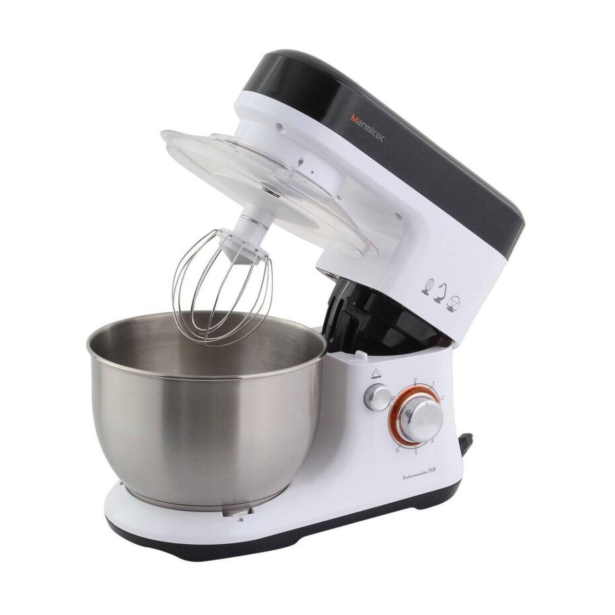 MARMICOC - Batidora De Pedestal Electrica 800W 4L 6Vel Blanco MA-4500 Marmicoc