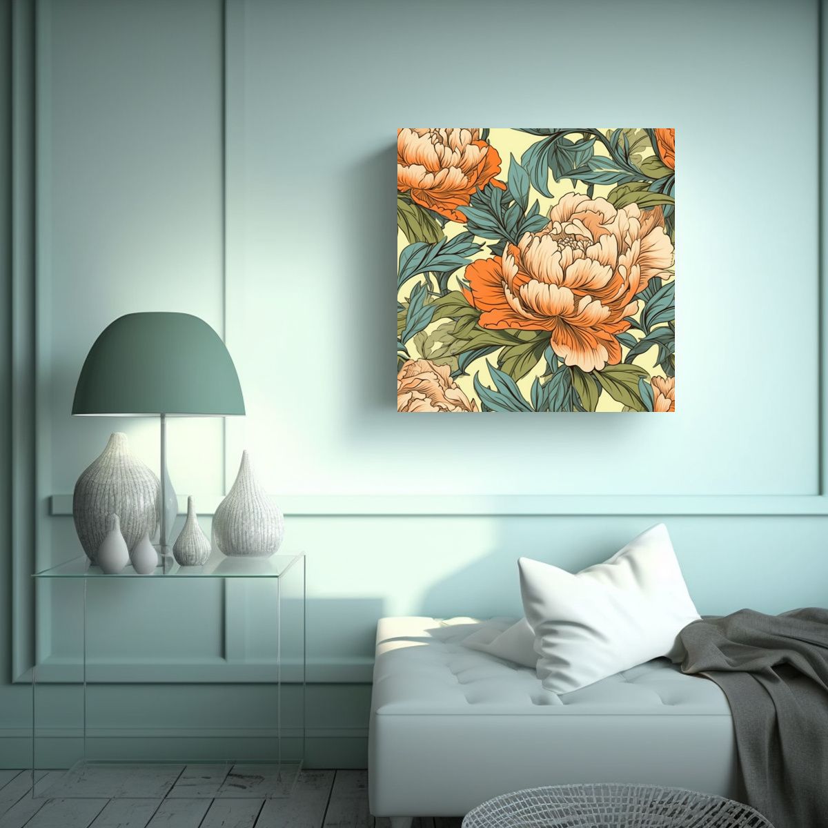 GENERICO - Lienzo Arte Surrealista Alphonse Mucha Diseño 80x80 Cm