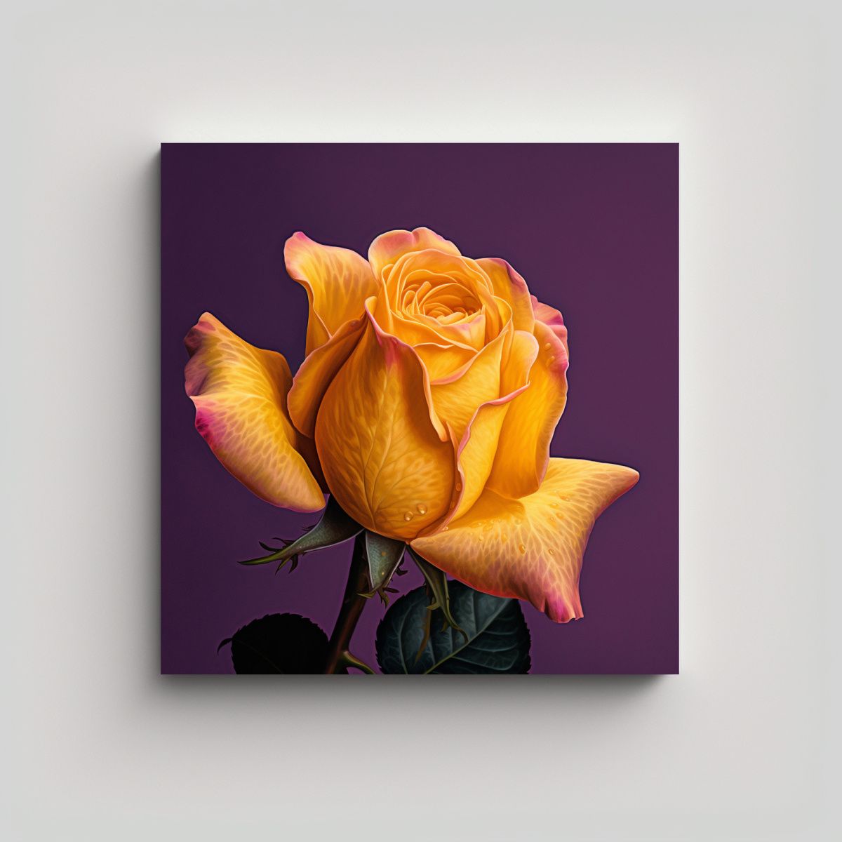 GENERICO - Cuadro De Lienzo Acuarela Enigmatico Iluminado En 80x80 Cm